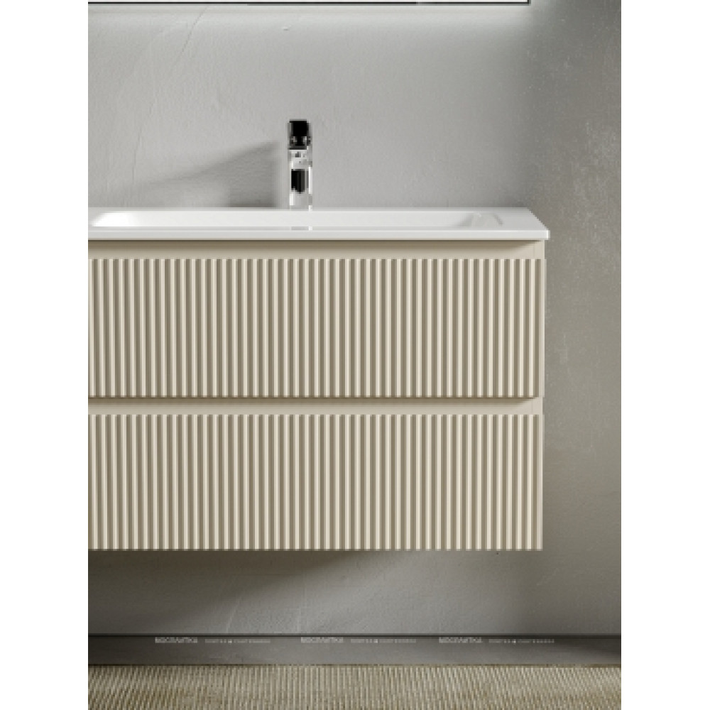 Тумба с раковиной Sancos Snob R 100 см SNR100RCE правая, beige soft