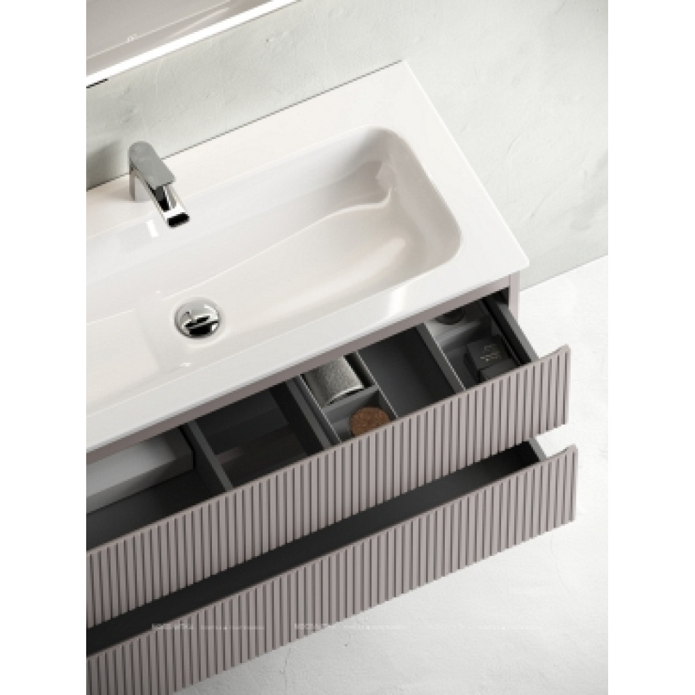 Тумба с раковиной Sancos Snob T 100 см SNT100RSM правая, doha soft