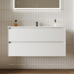 Тумба с раковиной Sancos Cento, 99 см., эмаль белый, CN100W