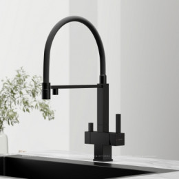 Смеситель для кухонной мойки Sancos Moro SC4006MB матовый черный