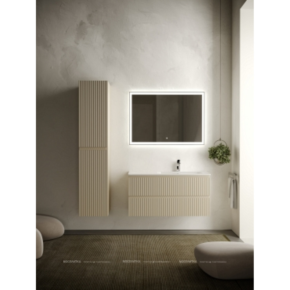 Тумба с раковиной Sancos Snob R 100 см SNR100RCE правая, beige soft