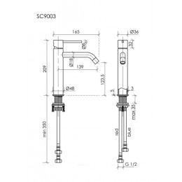 Смеситель для раковины SANCOS Etna