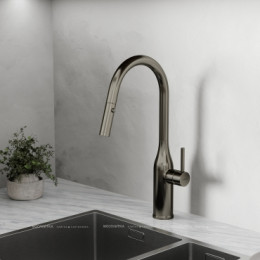 Смеситель для кухонной мойки Sancos Grand SC4002GG вороненая сталь