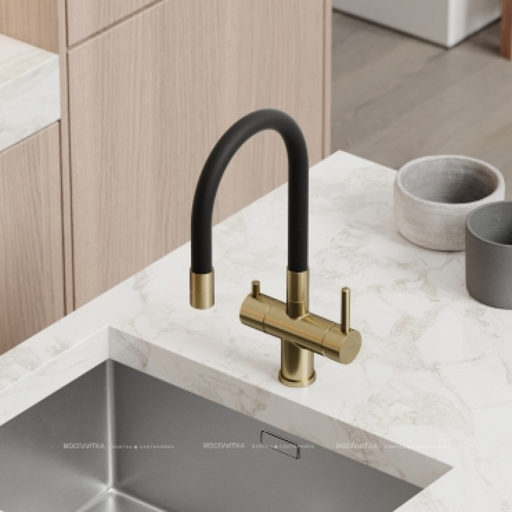 Смеситель для кухонной мойки Sancos Lucia SC4004BG брашированное золото