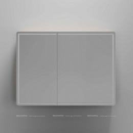 Зеркальный шкаф Sancos Mirror 100 см MI100EG с подсветкой, дуб галифакс натуральный