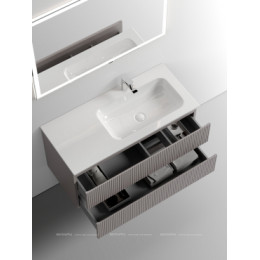 Тумба с раковиной Sancos Snob T 100 см SNT100RSM правая, doha soft