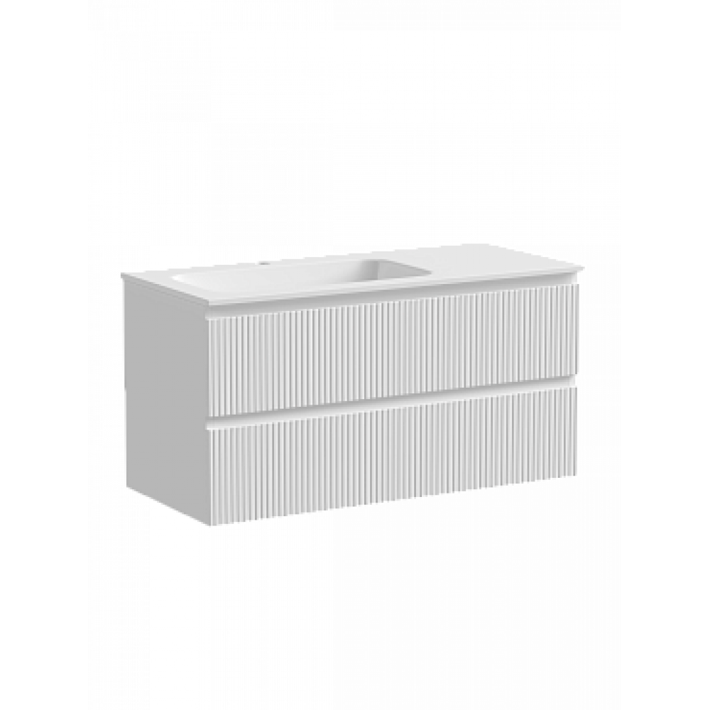 Тумба с раковиной Sancos Snob T 100 см SNT100LW левая, bianco