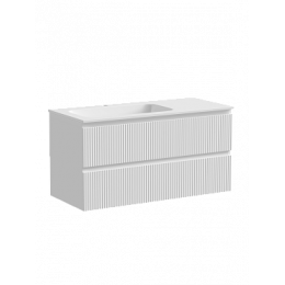 Тумба с раковиной Sancos Snob T 100 см SNT100LW левая, bianco