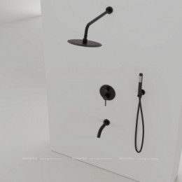 Душевой комплект Sancos Select SC3004MB 1 режим, матовый черный
