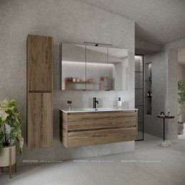 Тумба с раковиной Sancos Libra, 119 см., ламинат коричневый, LB120-1ECH