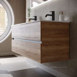 Тумба с раковиной Sancos Urban, 119 см., ламинат коричневый, UR120-2EG