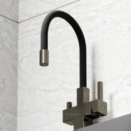 Смеситель для кухонной мойки Sancos Arno SC4005GG вороненая сталь