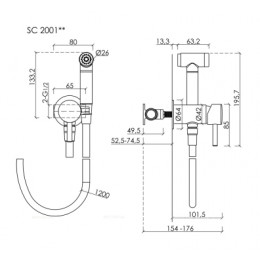 Гигиенический душ Sancos Start SC1001CH хром глянцевый