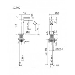 Смеситель для раковины SANCOS Etna