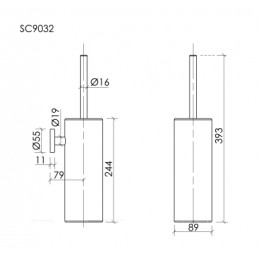 Ершик SANCOS Base брашированное золото