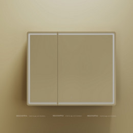 Зеркальный шкаф Sancos Mirror 90 см MI90ECH с подсветкой, дуб чарльстон