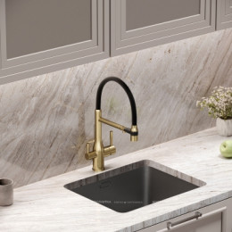 Смеситель для кухонной мойки Sancos Garda SC4009BG брашированное золото