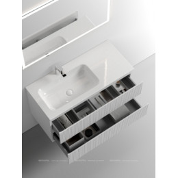 Тумба с раковиной Sancos Snob T 100 см SNT100LW левая, bianco