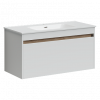 Тумба с раковиной Sancos Smart, 99 см., эмаль белый, SM100W