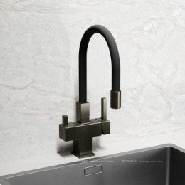 Смеситель для кухонной мойки Sancos Arno SC4005GG вороненая сталь