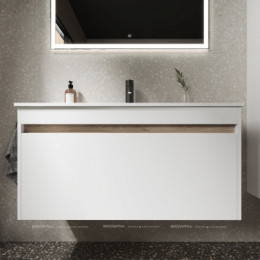 Тумба с раковиной Sancos Smart, 99 см., эмаль белый, SM100W