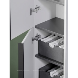 Шкаф-пенал Sancos Delta 35 см PDL35W дуб светлый \/ матовый белый