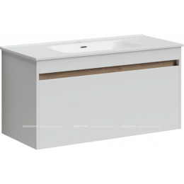 Тумба с раковиной Sancos Smart, 99 см., эмаль белый, SM100W