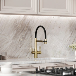 Смеситель для кухонной мойки Sancos Garda SC4009BG брашированное золото