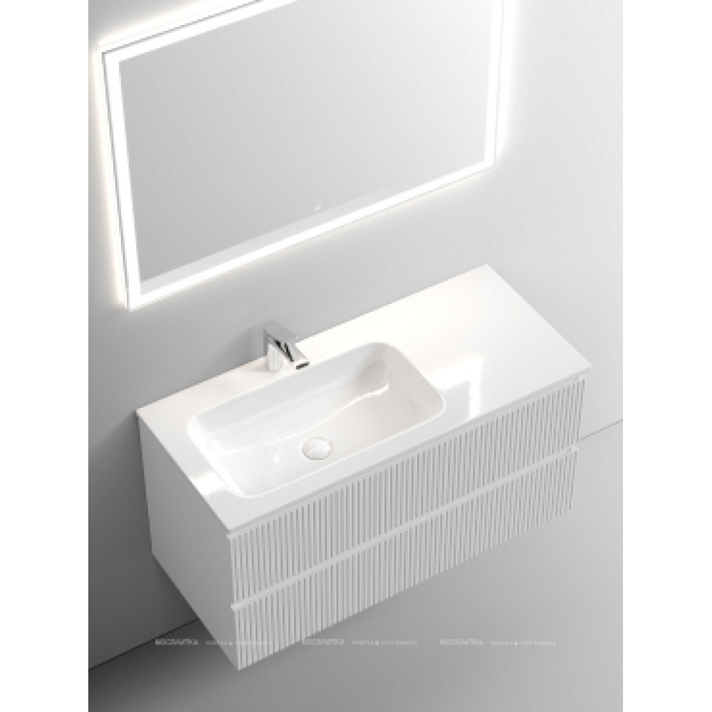 Тумба с раковиной Sancos Snob T 100 см SNT100LW левая, bianco
