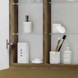 Зеркальный шкаф Sancos Mirror 90 см MI90ECH с подсветкой, дуб чарльстон