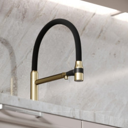 Смеситель для кухонной мойки Sancos Garda SC4009BG брашированное золото