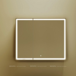 Зеркальный шкаф Sancos Mirror 90 см MI90ECH с подсветкой, дуб чарльстон