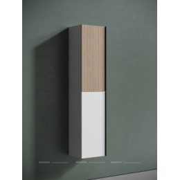 Шкаф-пенал Sancos Delta 35 см PDL35W дуб светлый \/ матовый белый