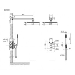 Душевой комплект с термостатом SANCOS Linn
