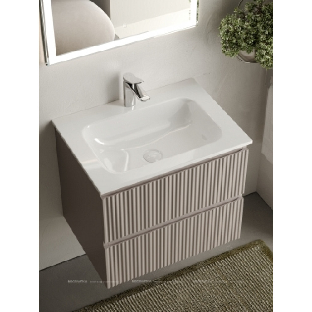 Тумба с раковиной Sancos Snob R 60 см SNR60SM doha soft