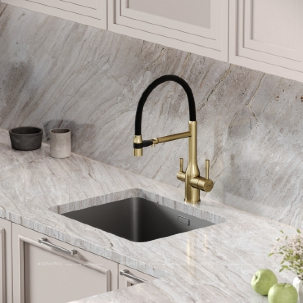 Смеситель для кухонной мойки Sancos Garda SC4009BG брашированное золото