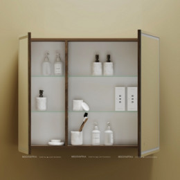 Зеркальный шкаф Sancos Mirror 90 см MI90ECH с подсветкой, дуб чарльстон