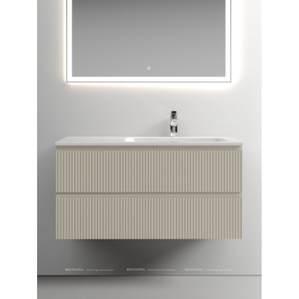 Тумба с раковиной Sancos Snob T 100 см SNT100RCE правая, beige soft