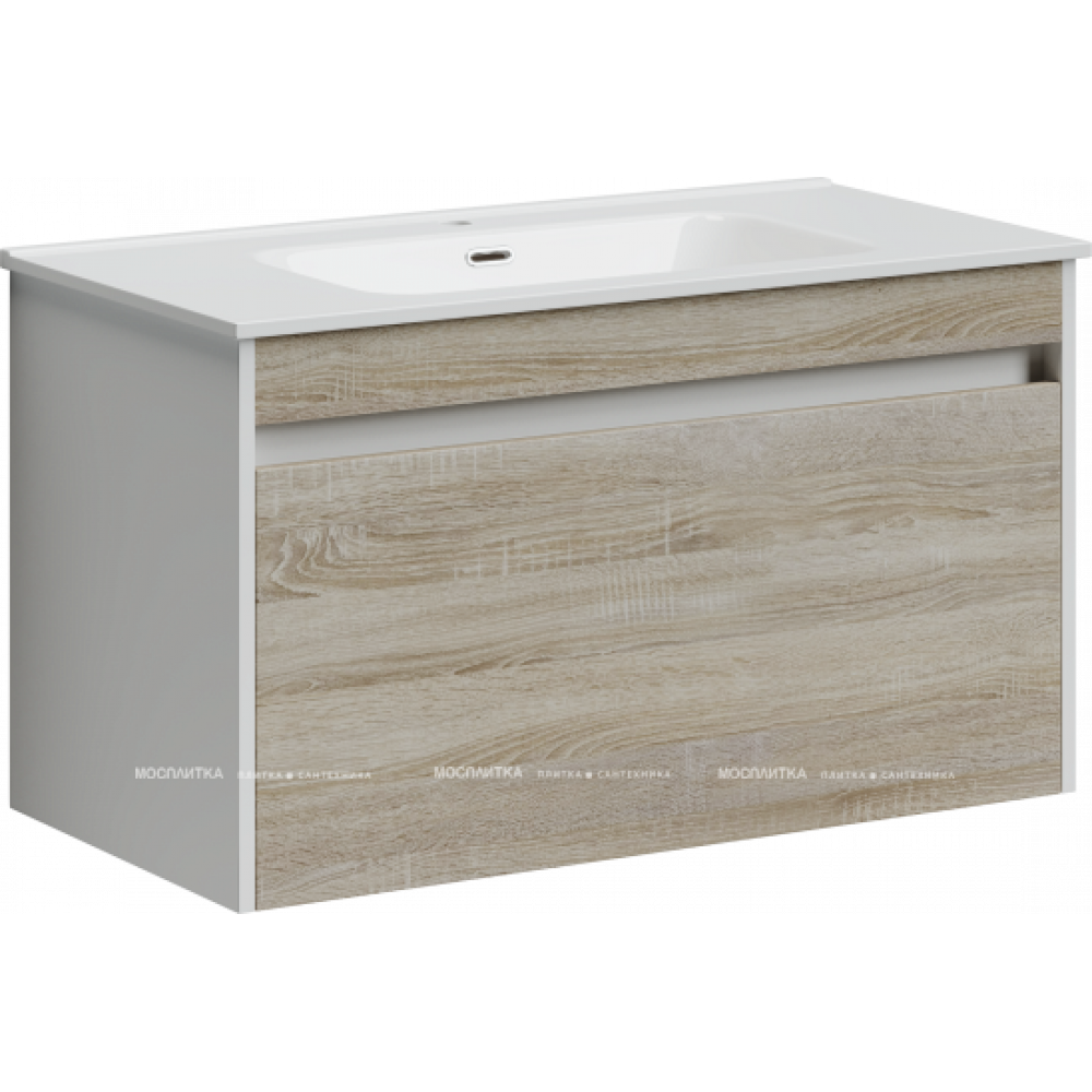 Тумба с раковиной Sancos Smart, 89 см., эмаль белый, SM90E