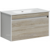 Тумба с раковиной Sancos Smart, 89 см., эмаль белый, SM90E