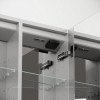 Зеркальный шкаф для ванной комнаты из алюминия SANCOS Evoke 900x700х136 мм с LED подсветкой