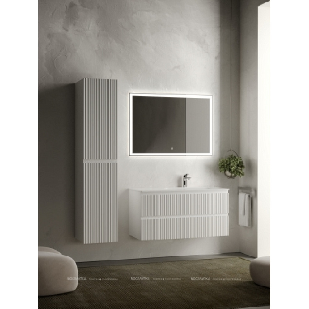 Тумба с раковиной Sancos Snob R 100 см SNR100RW правая, bianco