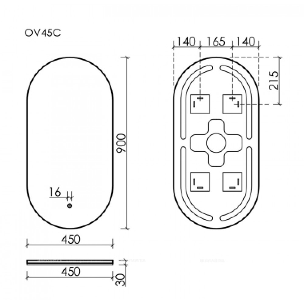 Зеркало для ванной комнаты SANCOS Oval
