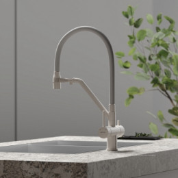 Смеситель для кухонной мойки Sancos Dora SC4003MW матовый белый