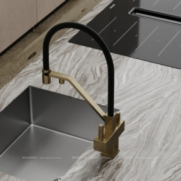 Смеситель для кухонной мойки Sancos Loro SC4007BG брашированное золото