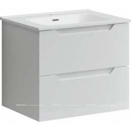 Тумба с раковиной Sancos Norma 2.0, 59 см., ламинат белый, NR2.060W