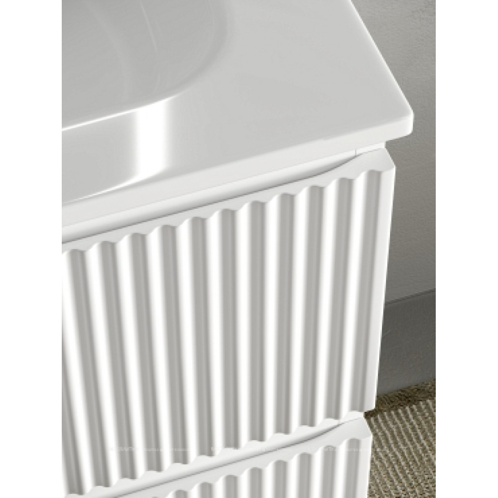 Тумба с раковиной Sancos Snob R 100 см SNR100RW правая, bianco