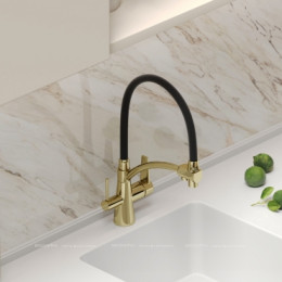 Смеситель для кухонной мойки Sancos Eri SC4001ZG полированное золото