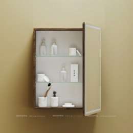 Зеркальный шкаф Sancos Mirror 60 см MI60ECH с подсветкой, дуб чарльстон