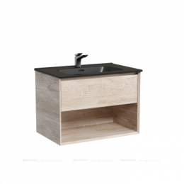 Тумба подвесная SANCOS Marmi 1.0 690х445х520 c одним ящиком оснащенным доводчиками скрытого монтажа и открытой нишей